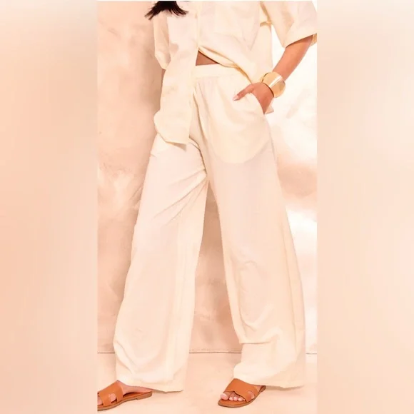 NWT Pretty Little Thing linen pant - Picture 2 of 6